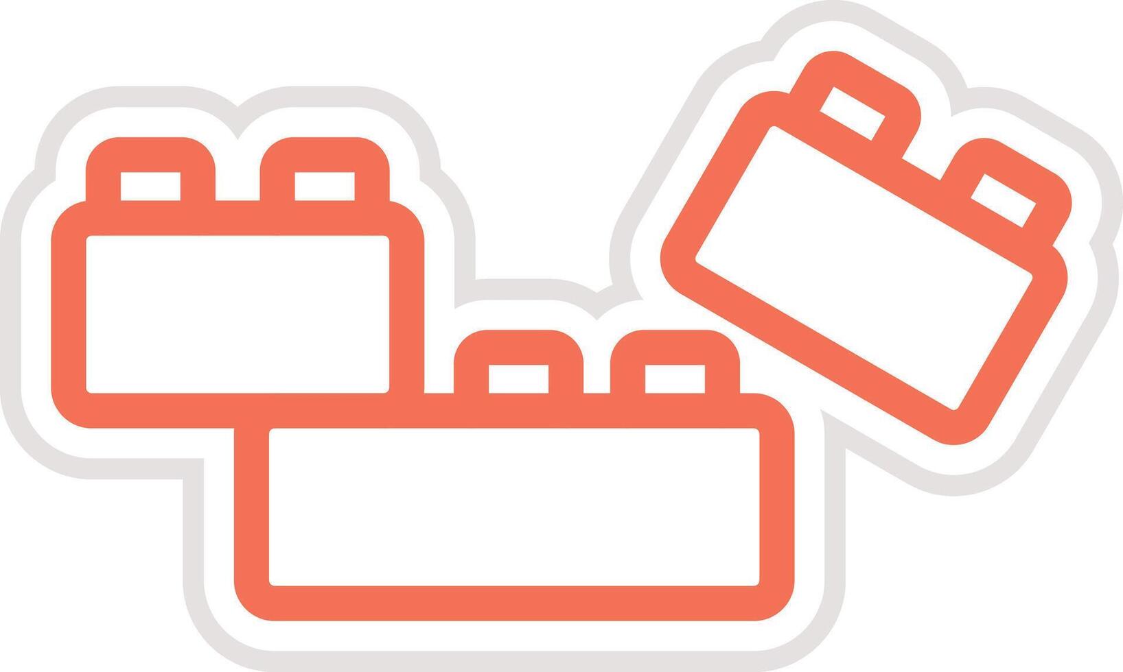 Plastic blocks Icon Design Illustration vector