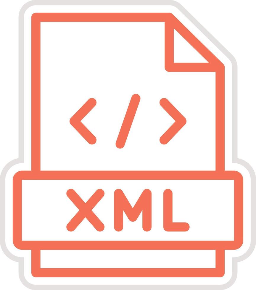 Xml Icon Design Illustration vector