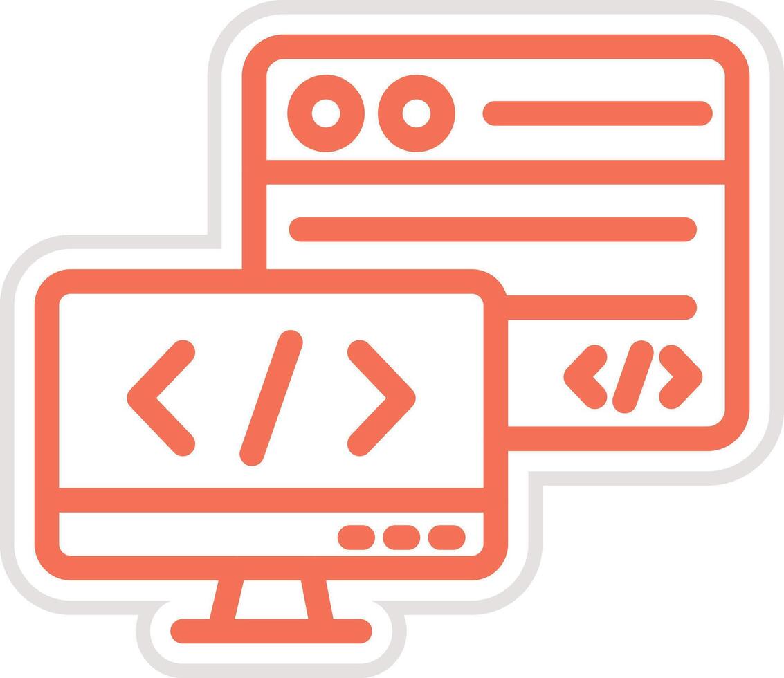 Backend Icon Design Illustration vector