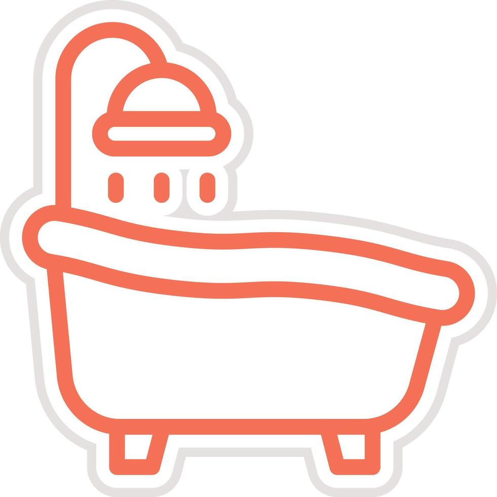 Bath tub Icon Design Illustration vector