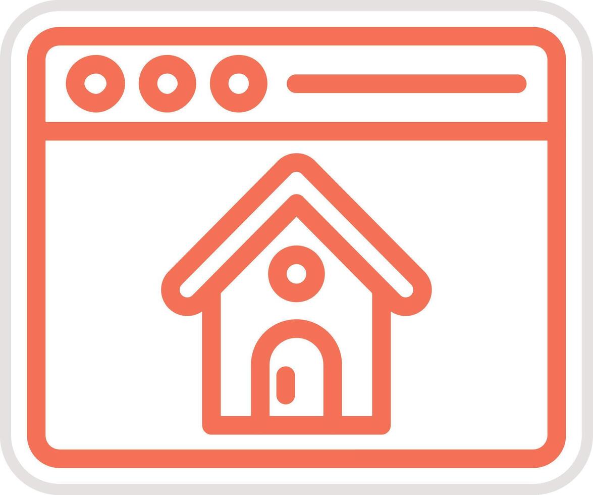 House browser Icon Design Illustration vector