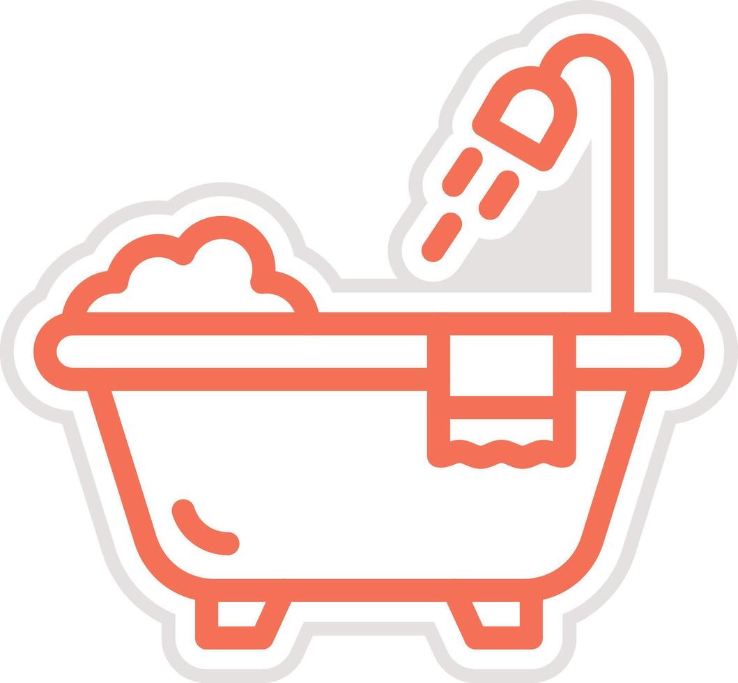 Bathtub Icon Design Illustration vector