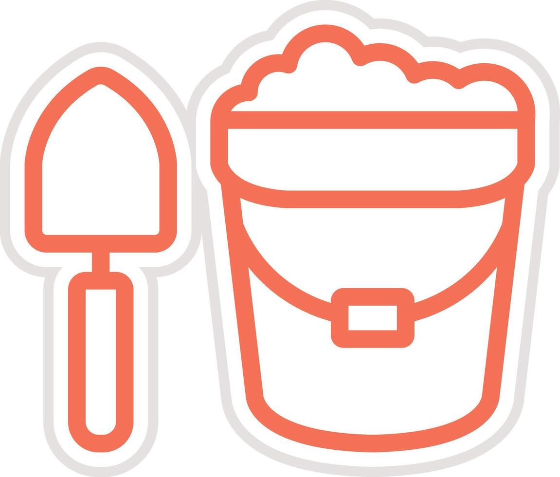Sand bucket Icon Design Illustration vector