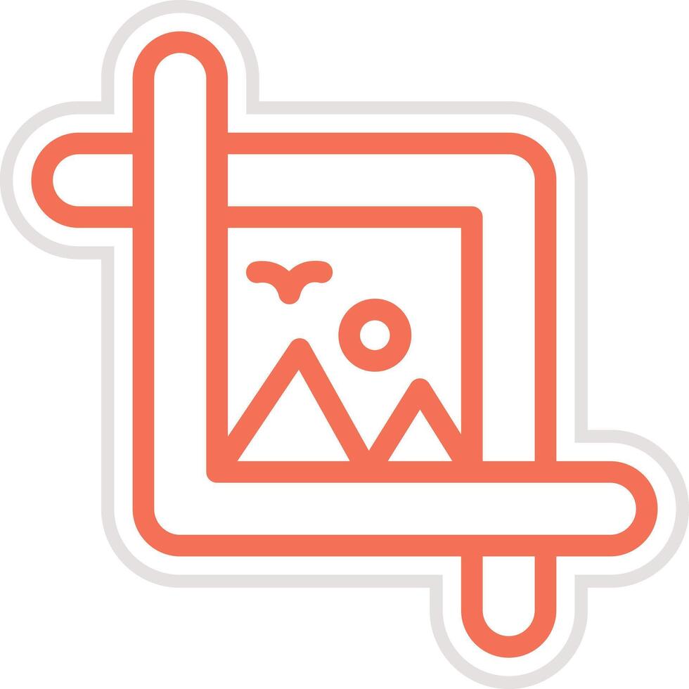 Crop tool Icon Design Illustration vector
