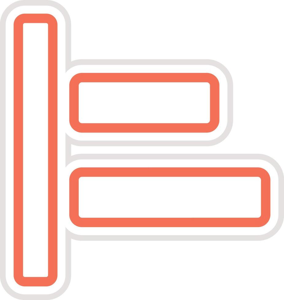 Left alignment Icon Design Illustration vector