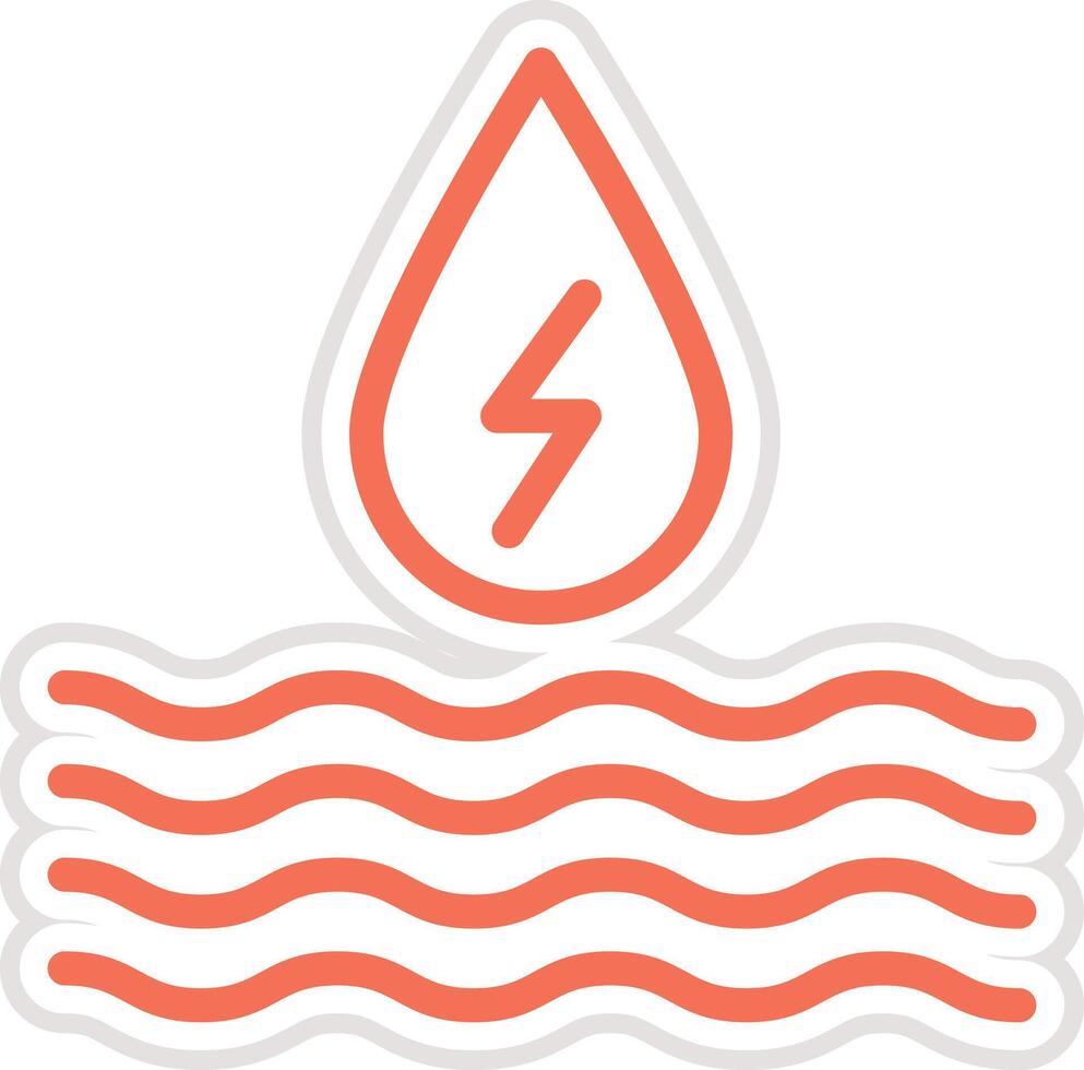 Water energy Icon Design Illustration vector