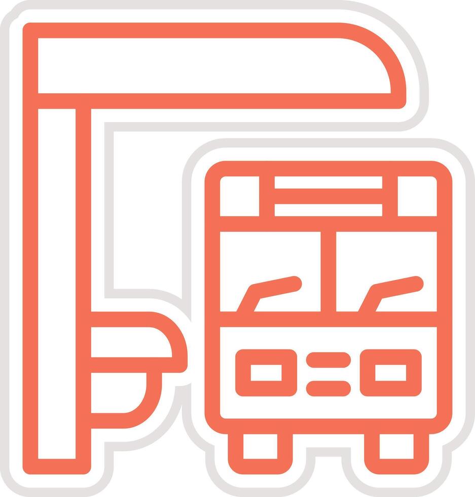 Bus stop Icon Design Illustration vector