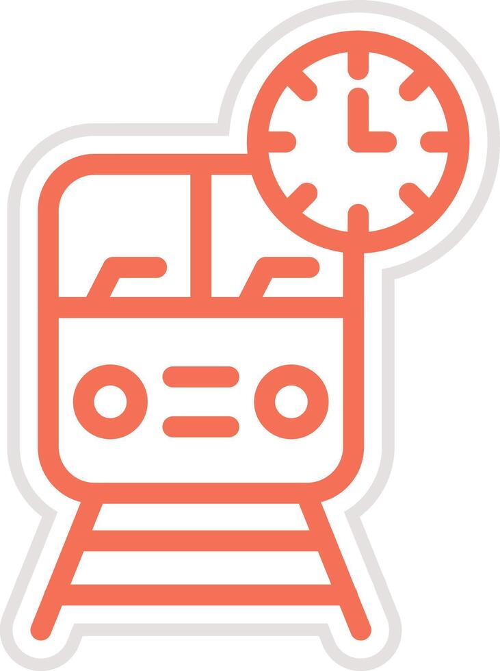 Train time Icon Design Illustration vector