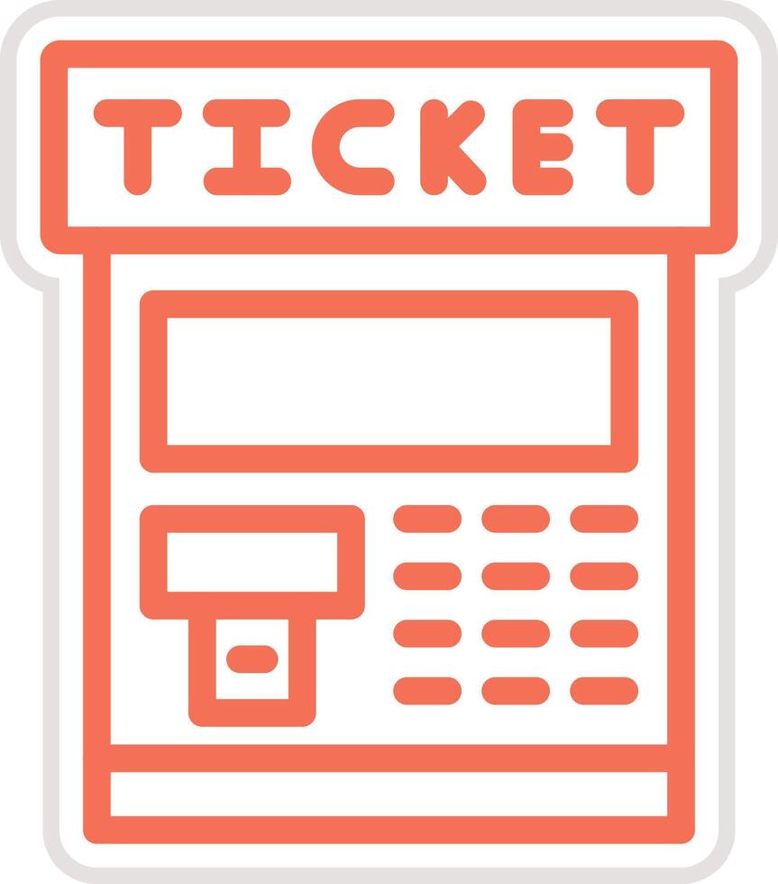 Ticket machine Icon Design Illustration vector