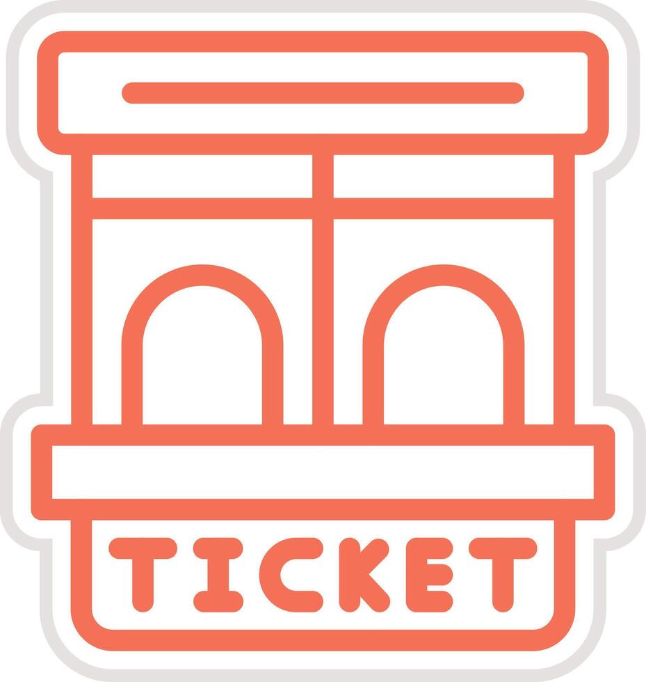 Ticket window Icon Design Illustration vector