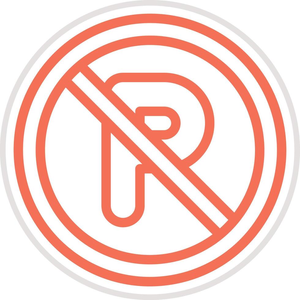 No parking Icon Design Illustration vector