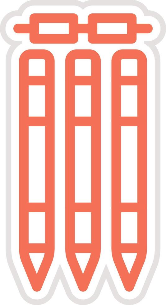 Wickets Icon Design Illustration vector
