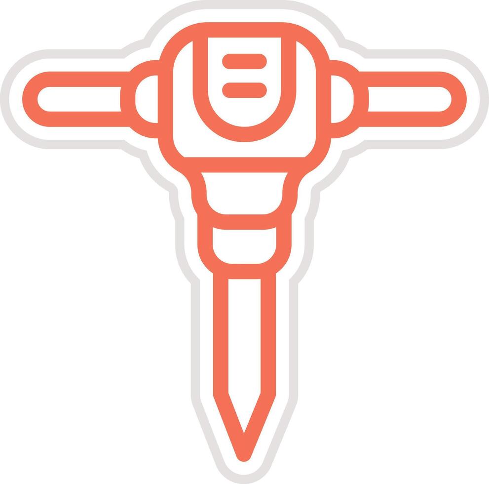 Jackhammer Icon Design Illustration vector