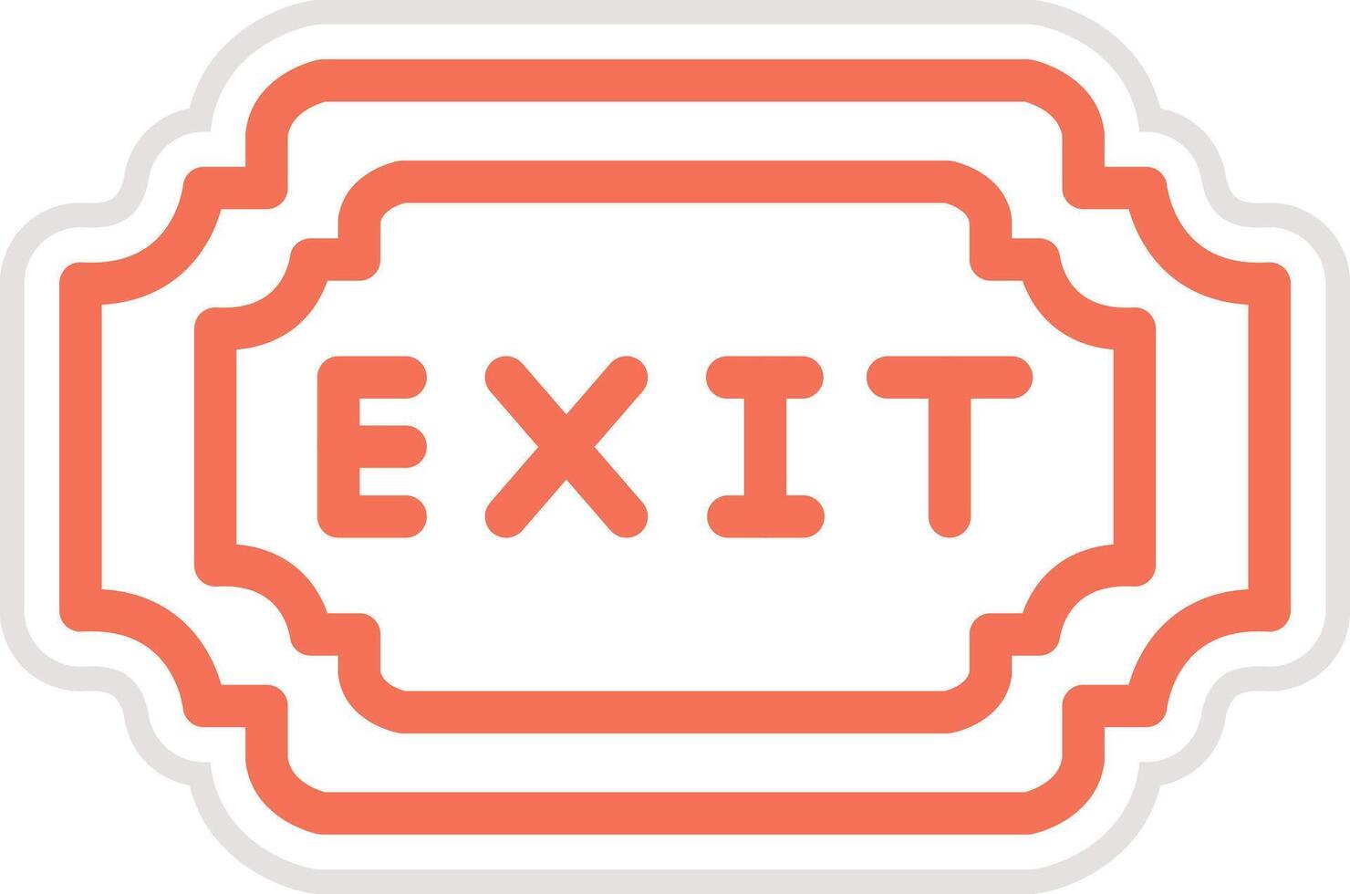 Exit Icon Design Illustration vector
