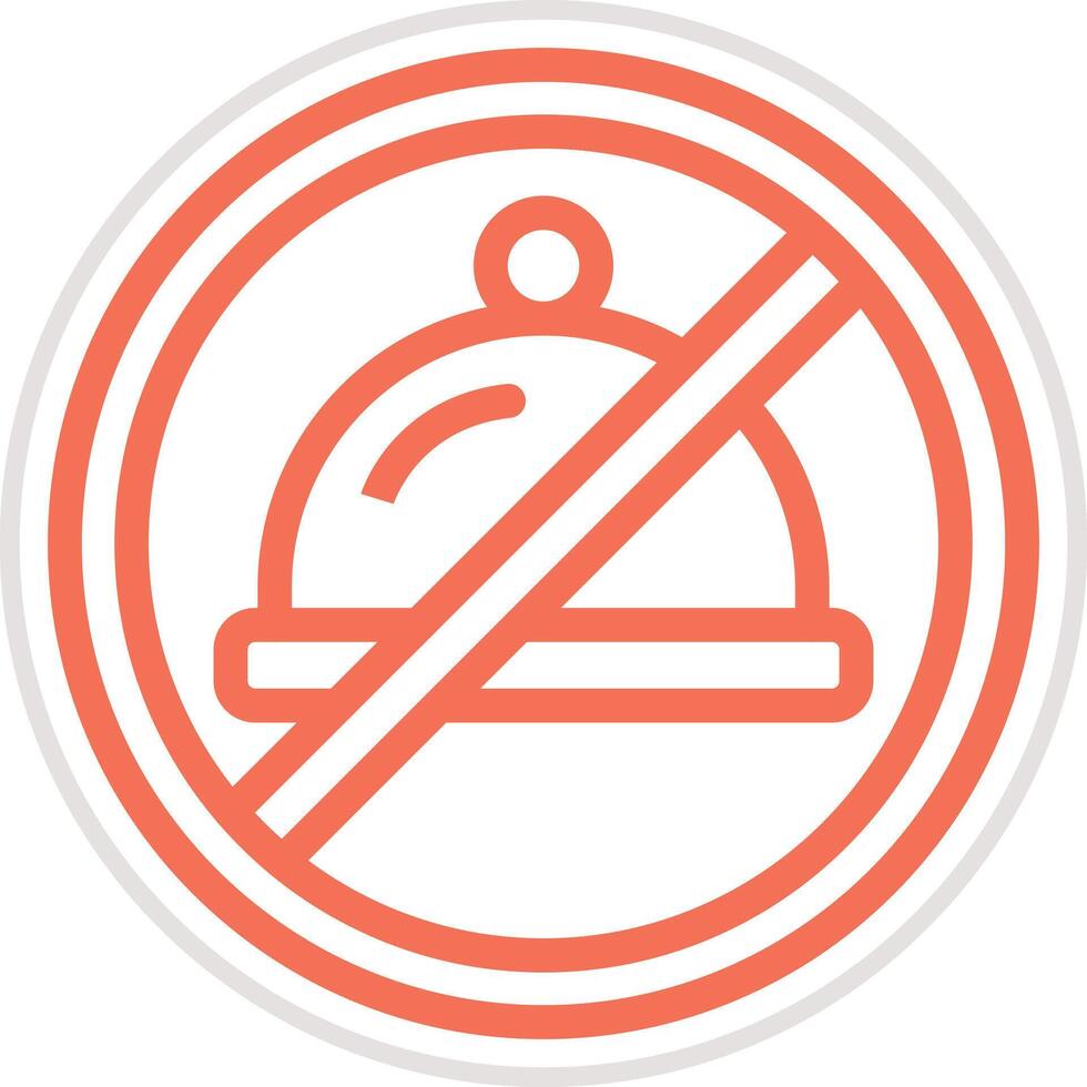 No eating Icon Design Illustration vector