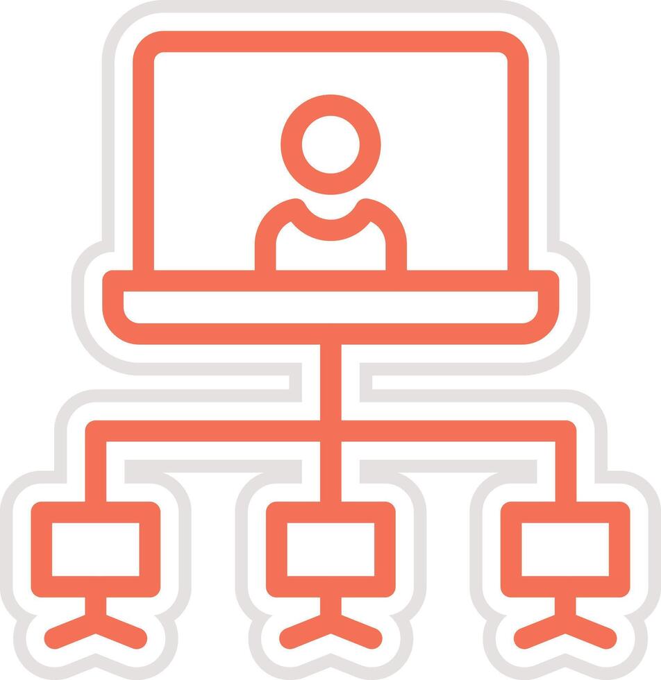 Client server Icon Design Illustration vector