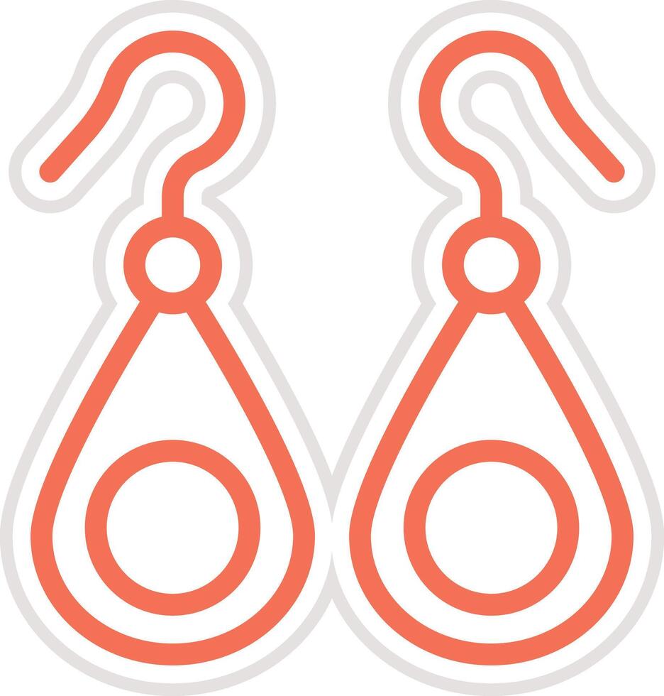 Earrings Icon Design Illustration vector