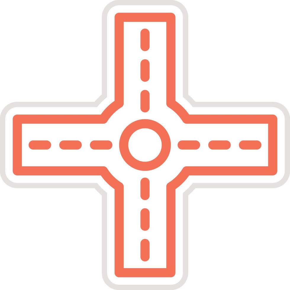 Crossroad Icon Design Illustration vector