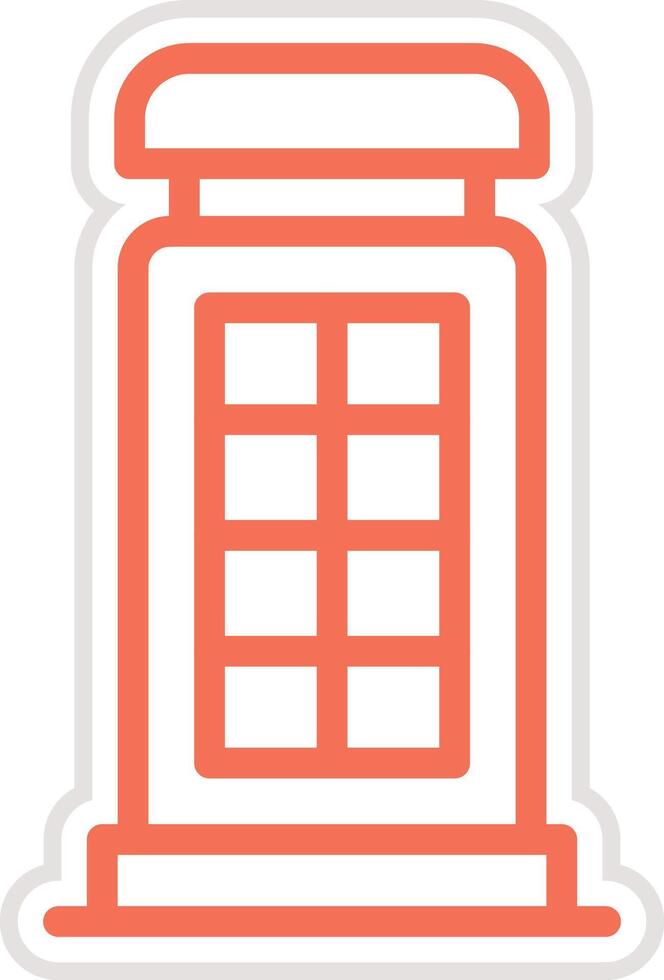 Phone booth Icon Design Illustration vector