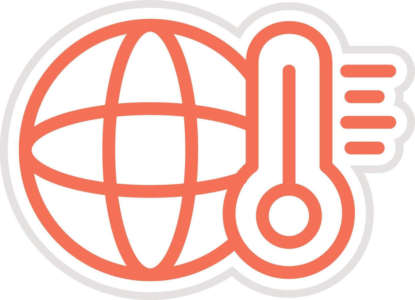 Global temperature Icon Design Illustration vector