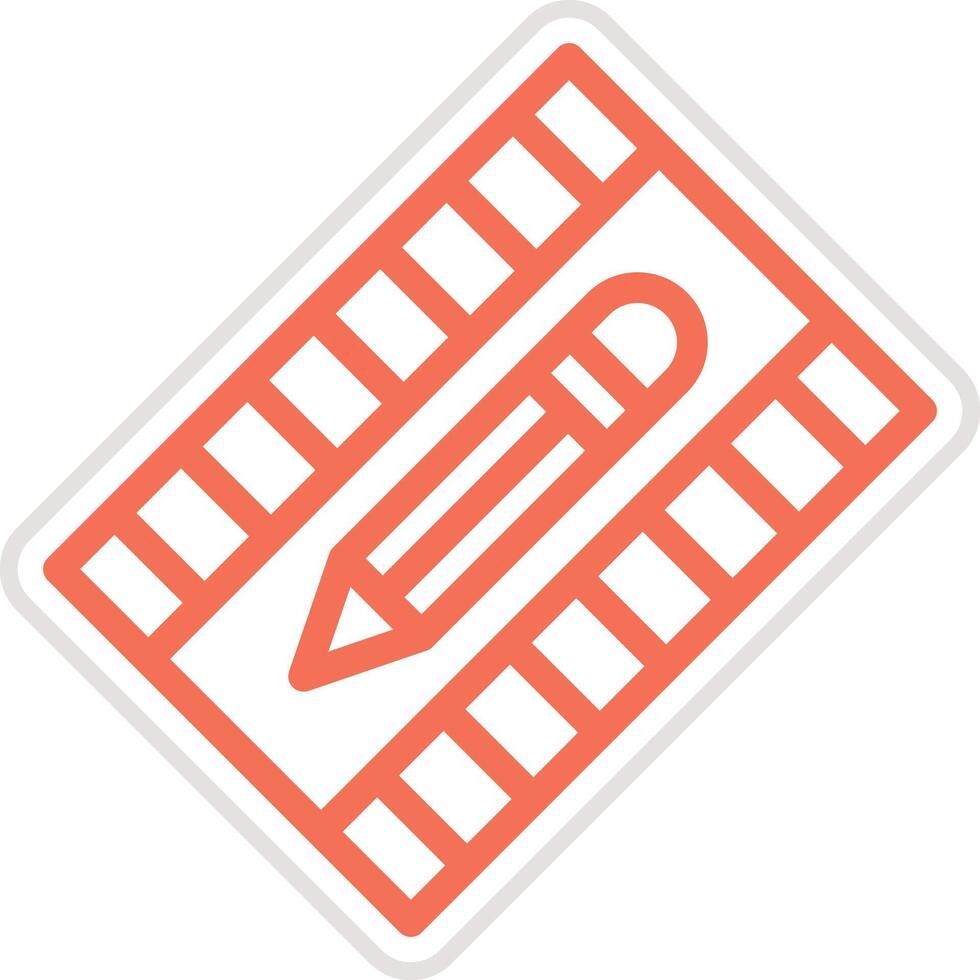 Film editing Icon Design Illustration vector