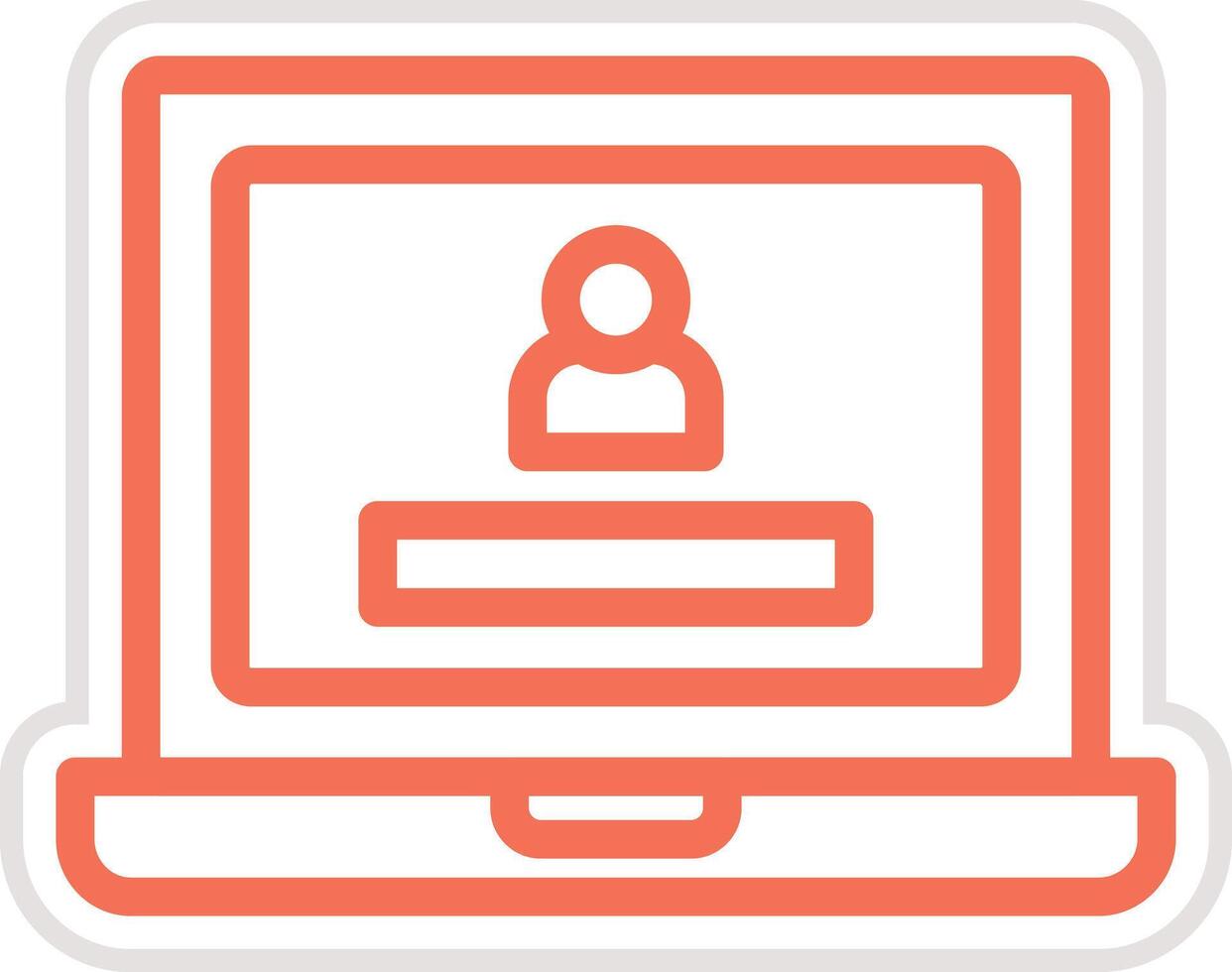 Computer login Icon Design Illustration vector