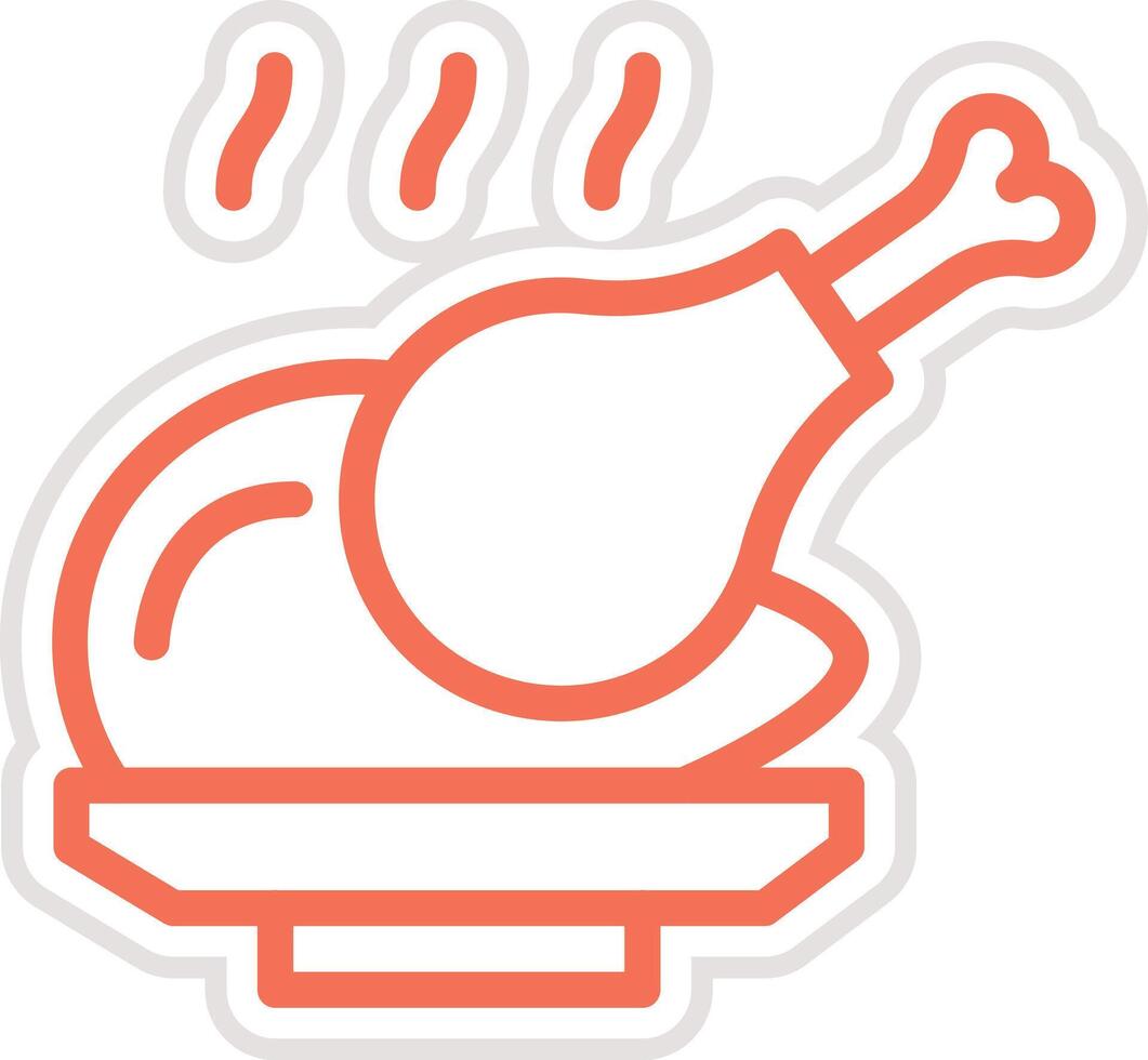 Fried chicken Icon Design Illustration vector