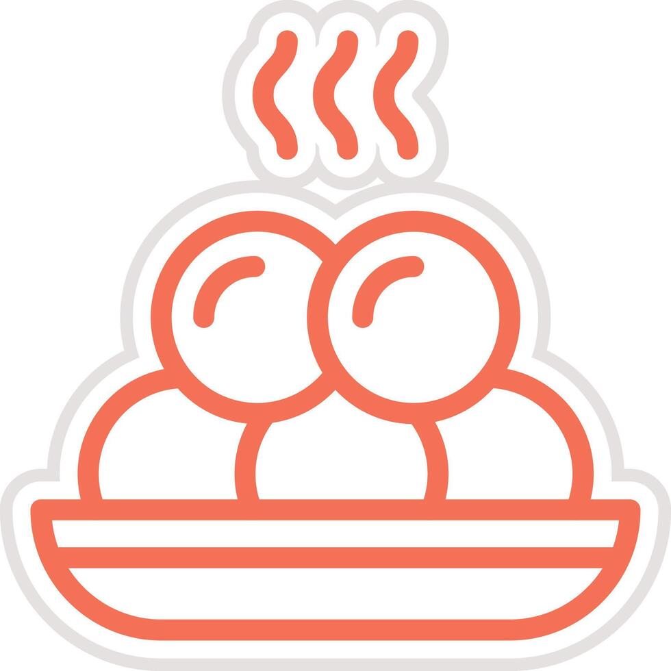 Meat ball Icon Design Illustration vector