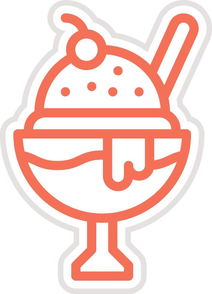 Ice cream Icon Design Illustration vector