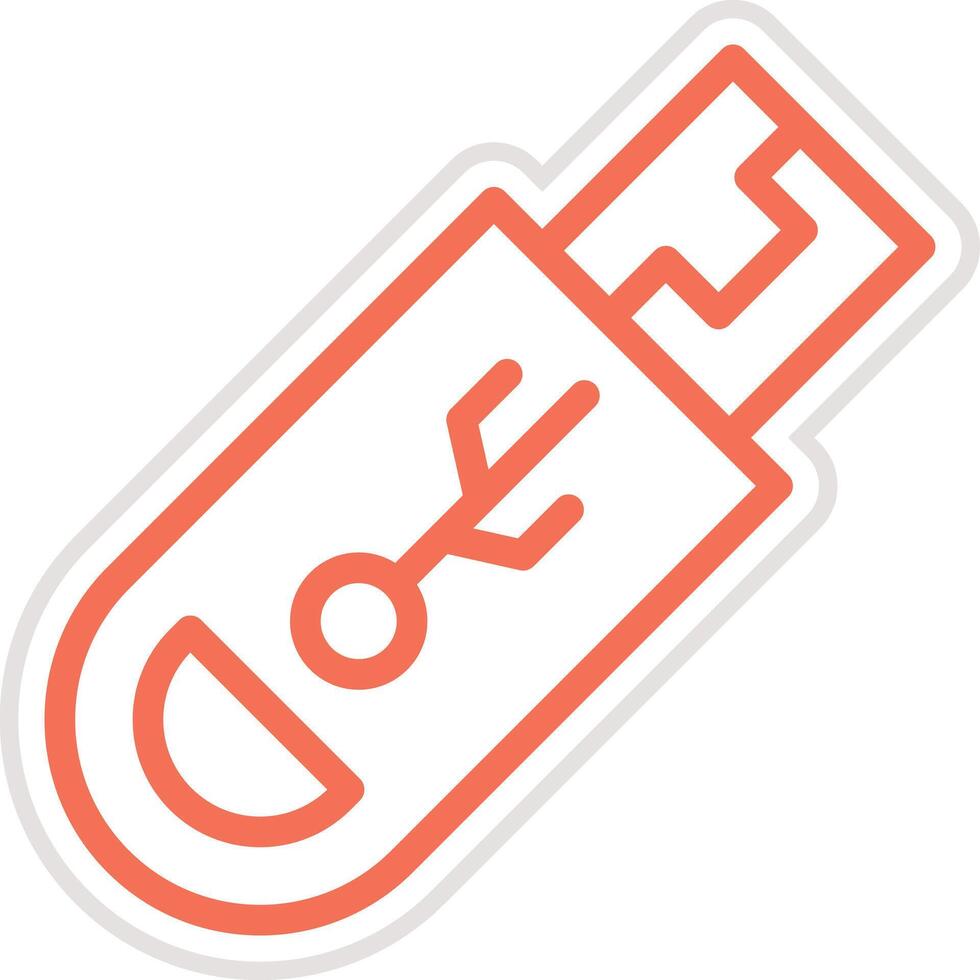 Usb drive Icon Design Illustration vector