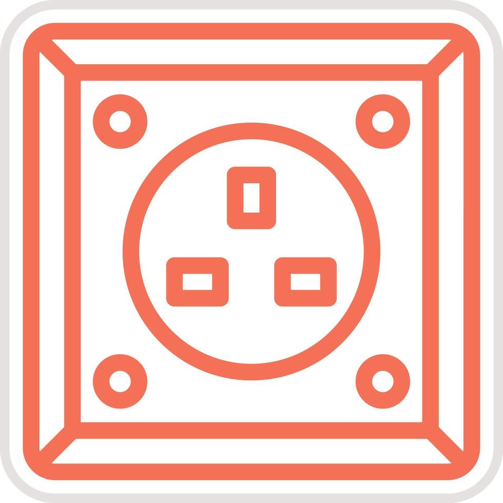 Power socket Icon Design Illustration vector