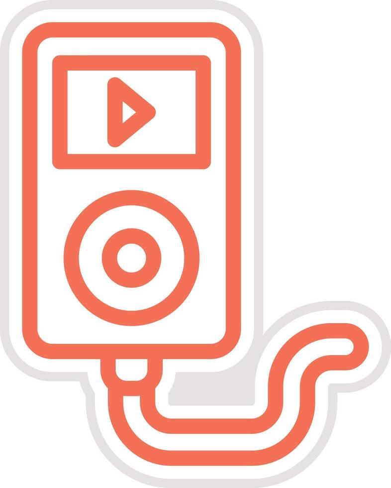 Music player Icon Design Illustration vector