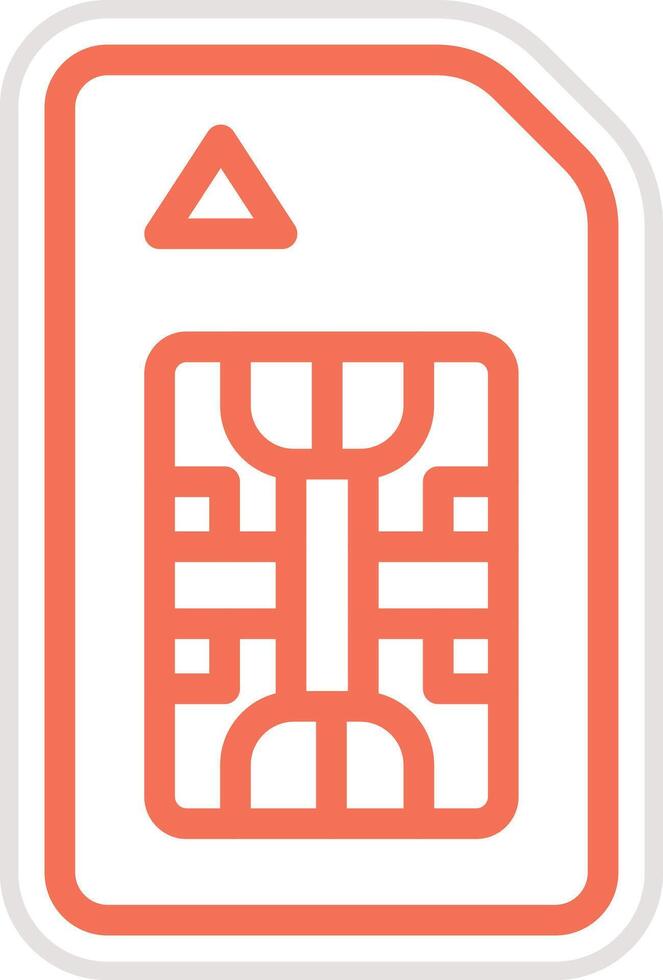 Sim card Icon Design Illustration vector