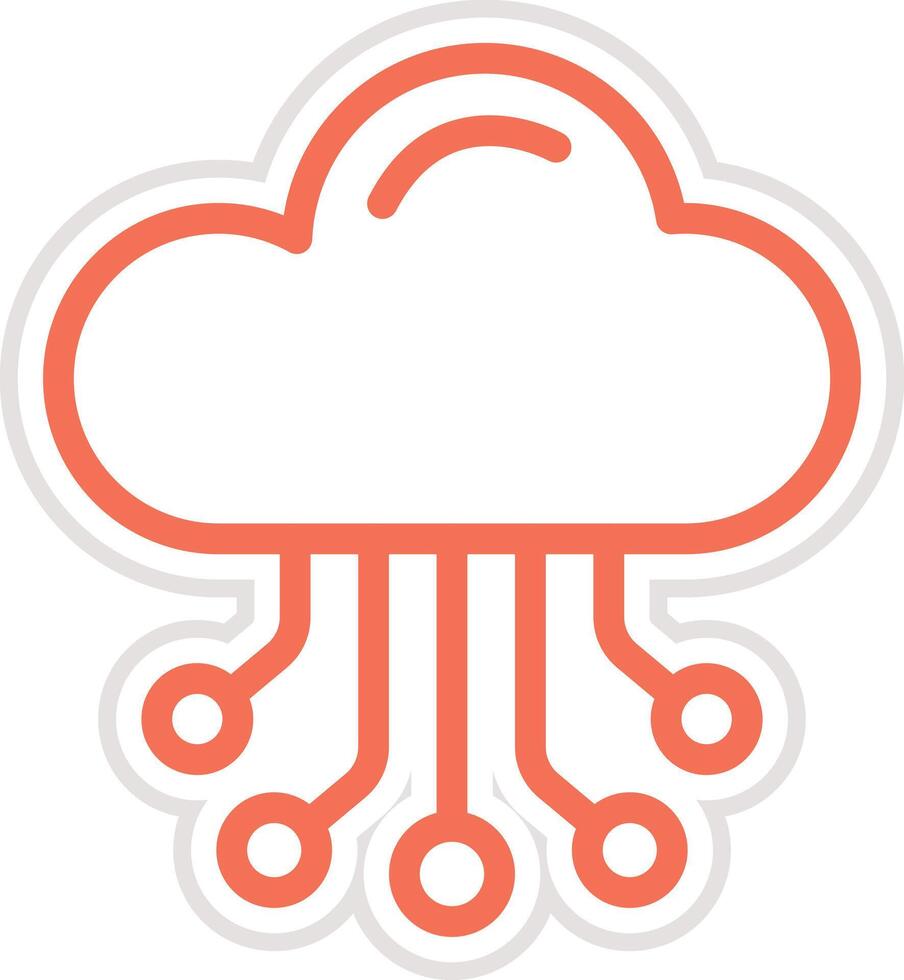 Cloud Hosting Icon Design Illustration vector