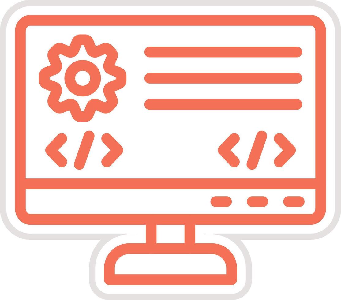 Backend Icon Design Illustration vector