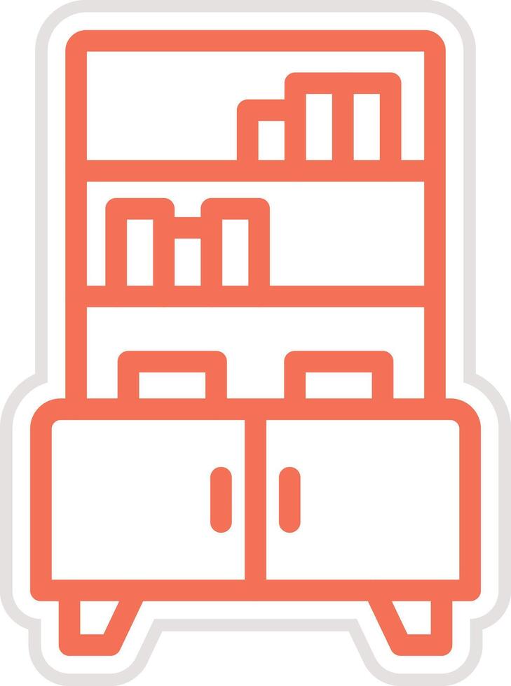 Bookshelf Icon Design Illustration vector