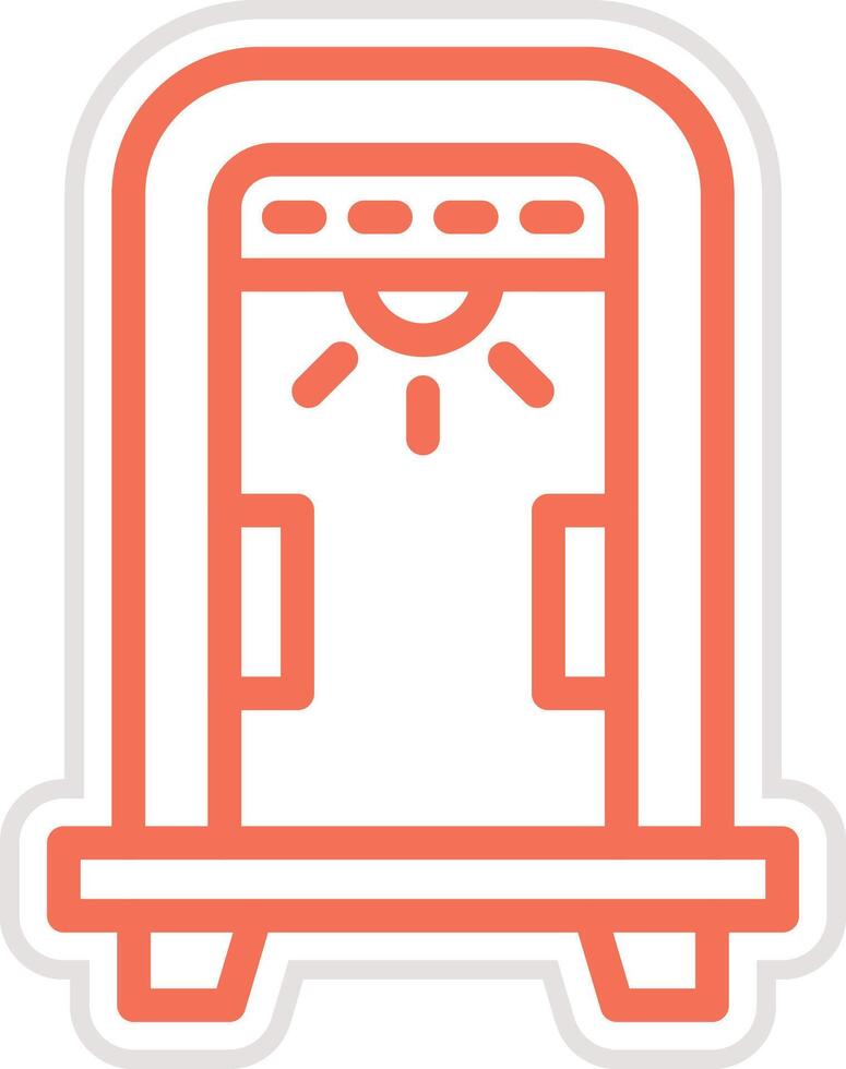 Metal Detector Icon Design Illustration vector