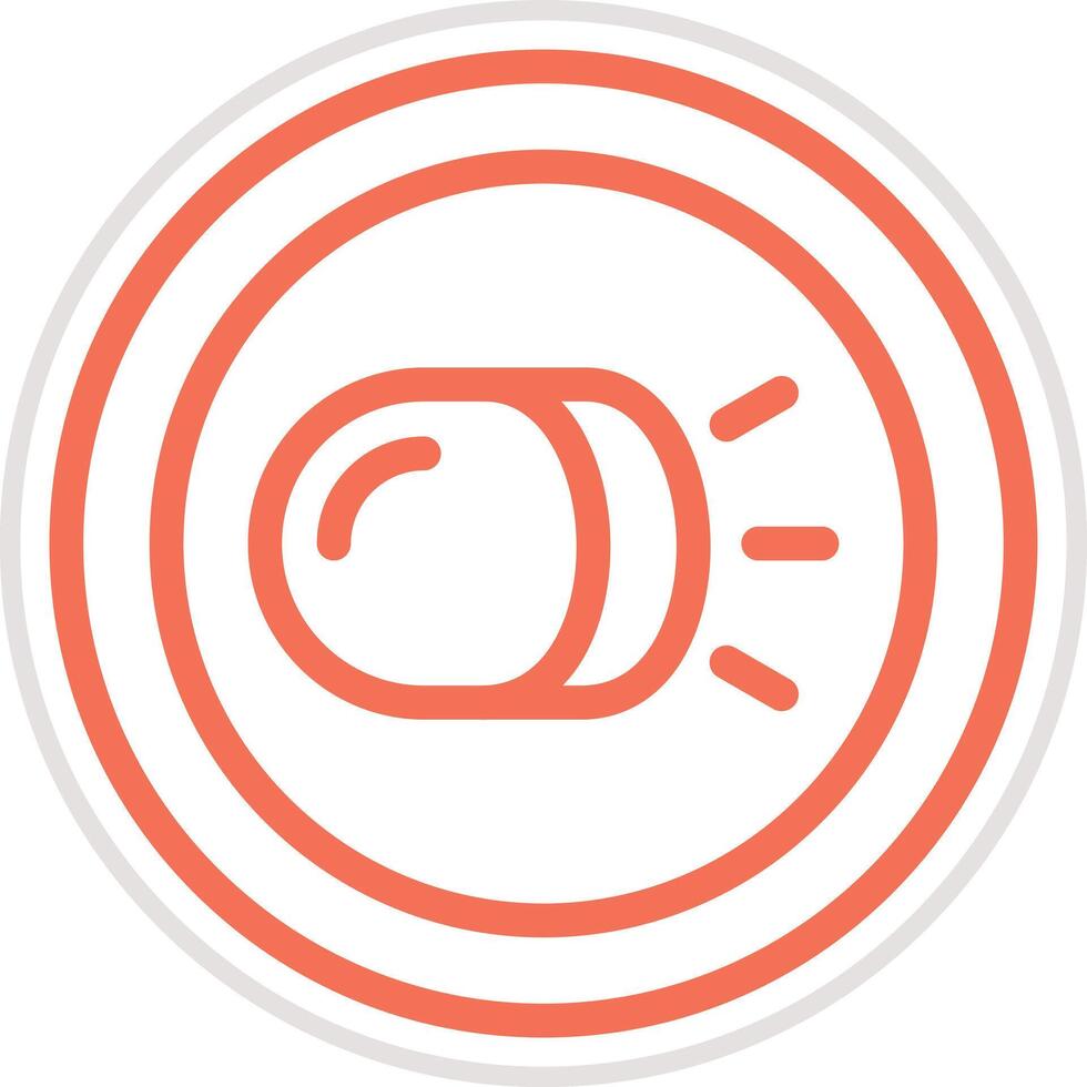 Headlight Icon Design Illustration vector