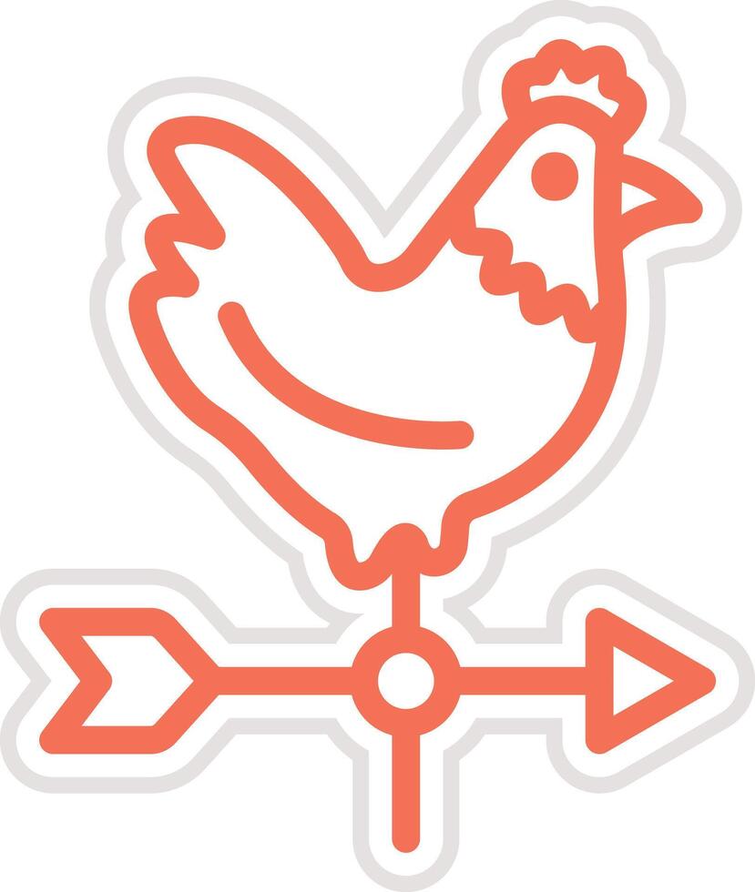 Weather Vane Icon Design Illustration vector