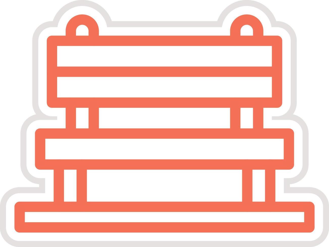 Bench Icon Design Illustration vector