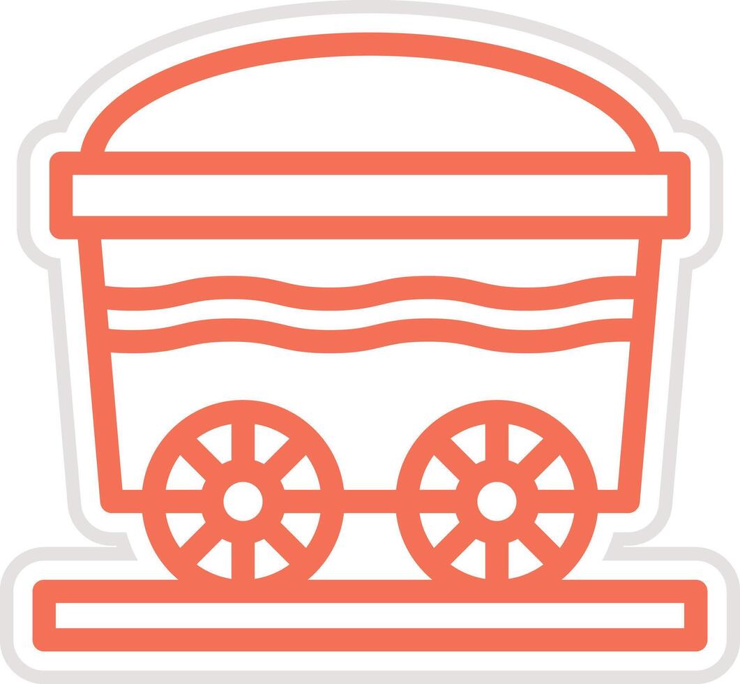 Wheelbarrow Icon Design Illustration vector