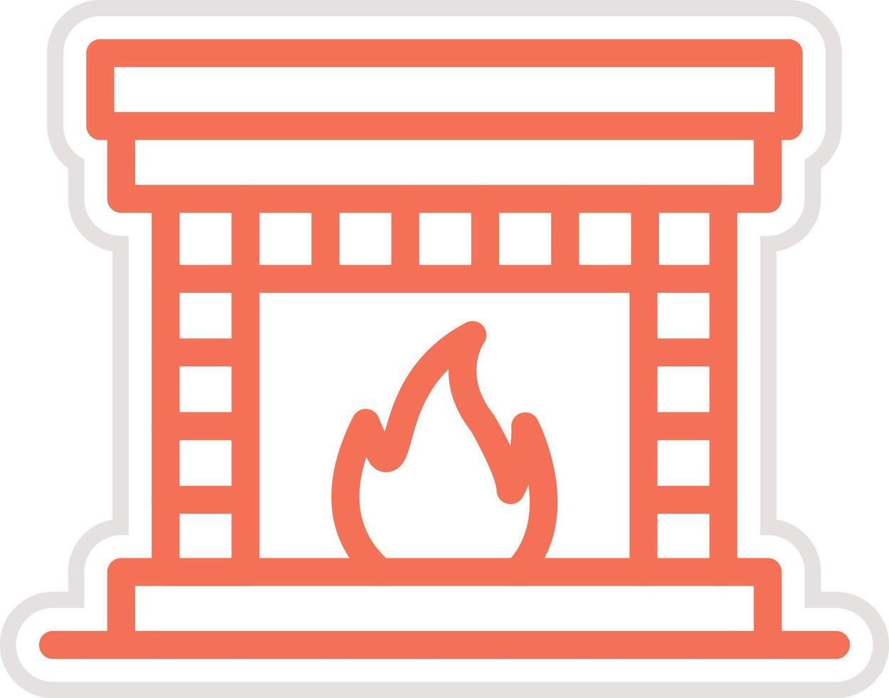 Fireplace Icon Design Illustration vector