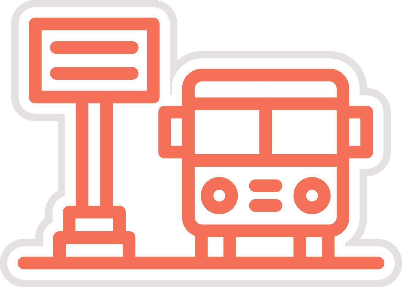 Bus Stop Icon Design Illustration vector