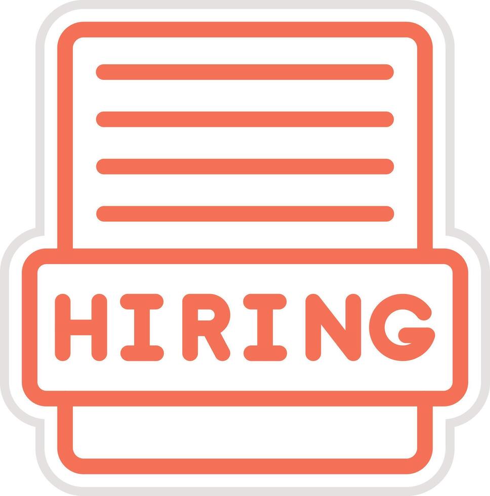 Hiring Icon Design Illustration vector