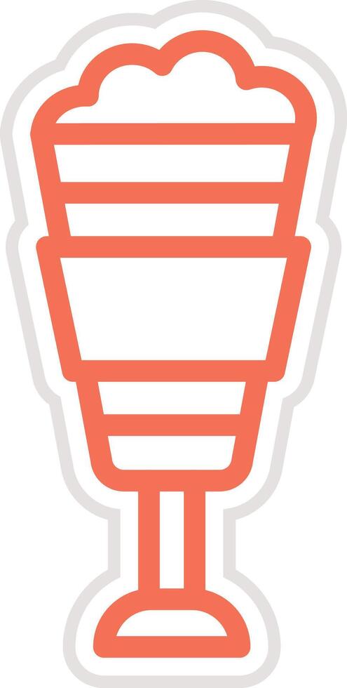 Latte Icon Design Illustration vector