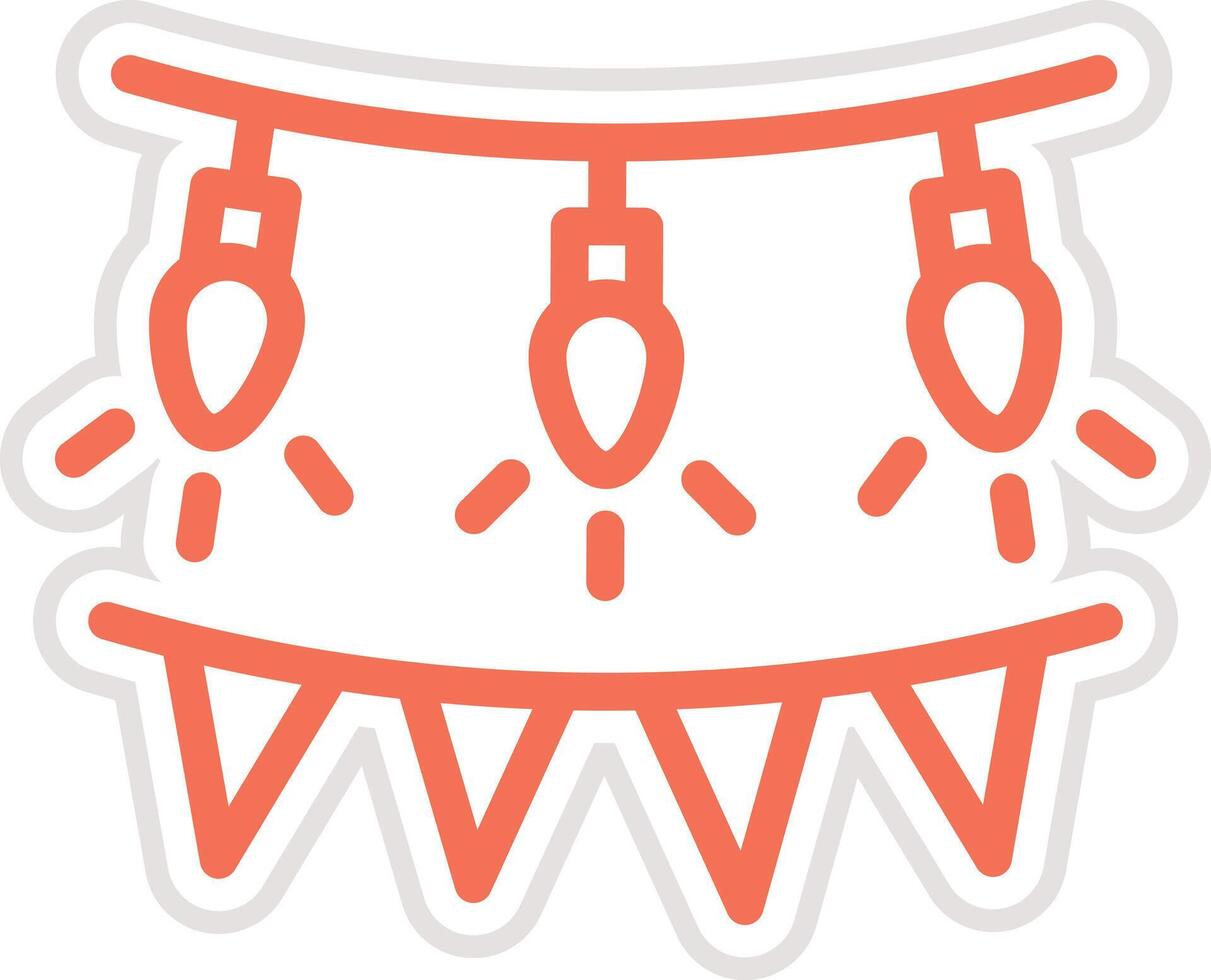 Garland Icon Design Illustration vector