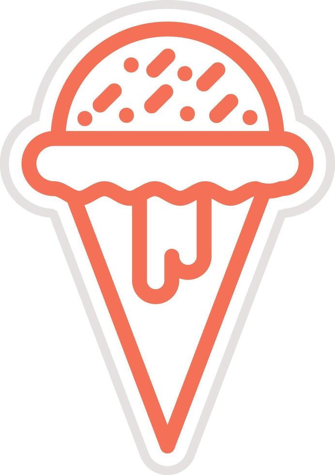 Ice cream Icon Design Illustration vector