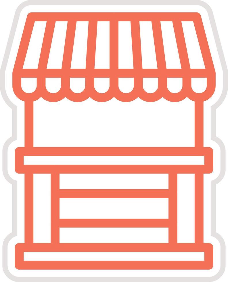 Stall Icon Design Illustration vector