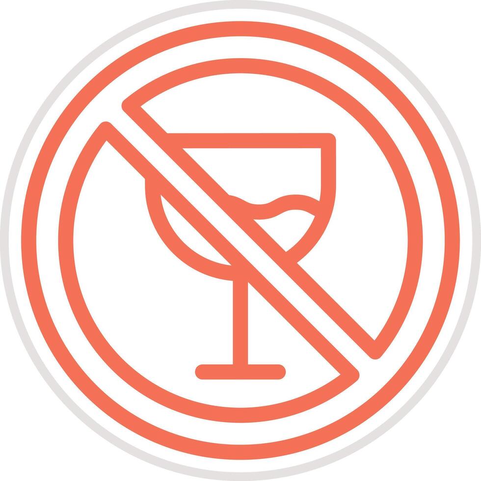 Alcohol Prohibition Icon Design Illustration vector