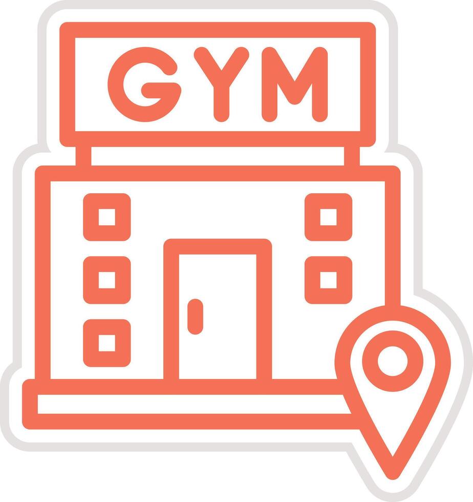 Gym Location Icon Design Illustration vector